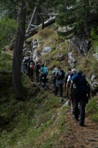 Pilger auf dem Camino Francés in Spanien – der Jakobsweg ist überfüllt, doch die spirituelle Reise lohnt sich trotzdem.